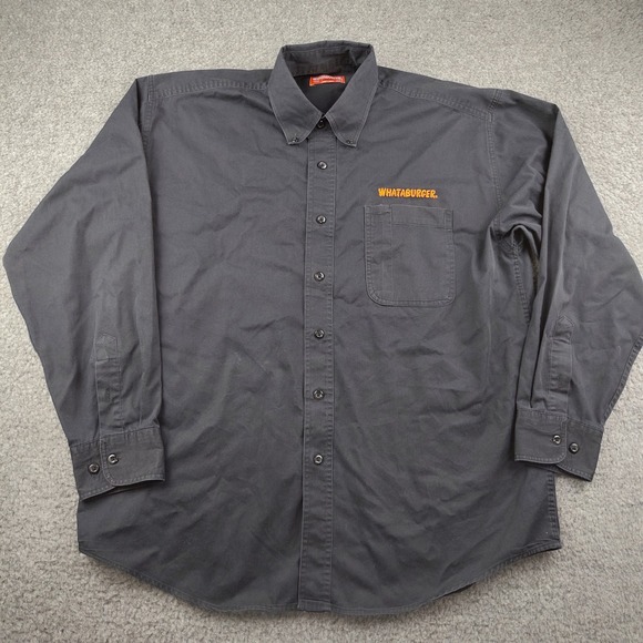 Whataburger Other - Whataburger Button Down Shirt Mens Medium Black Long Sleeve Uniform Uniform